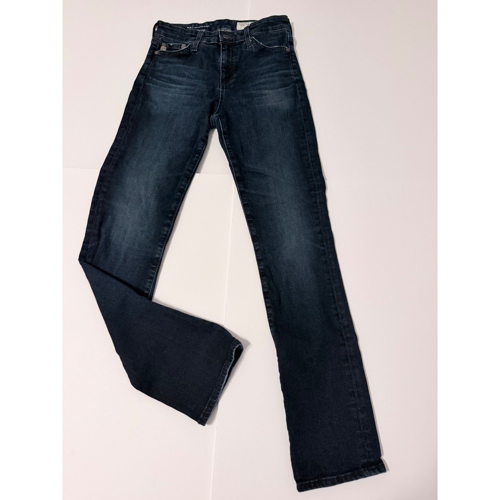 AG Adriano Goldschmied Mari High Rise Slim Straight Dark Wash Jeans Size 25